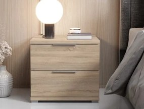 Nočný stolík s 2 zásuvkami Smilla, výška 43 cm, dub sonoma%