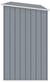 Záhradná kôlňa na palivové drevo sivá 245x98x159 cm pozinkovaná oceľ