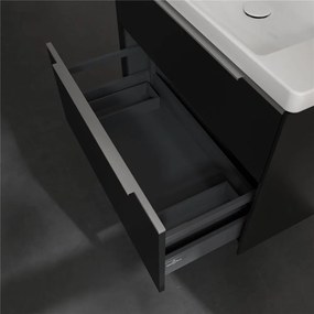 VILLEROY &amp; BOCH Subway 3.0 závesná skrinka pod umývadlo, 2 zásuvky, 772 x 478 x 429 mm, Volcano Black, C57400VL