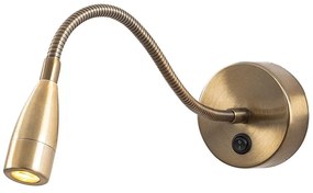 LED nástenné svietidlo v zlatej farbe Reading – Opviq lights