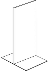 Predajný regál obojstranný, plné steny, 1600 x 1000 x 900 mm, prídavný, antracit