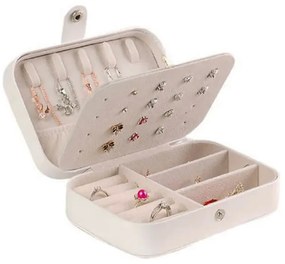 Elegantná šperkovnica VK 1782 organizér na bižutériu biela