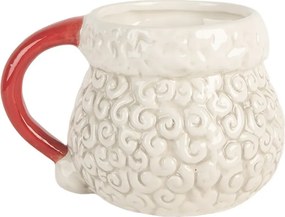 Keramický hrnček Santa Claus s červeným uškom - 16 * 11 * 10 cm / 550 ml