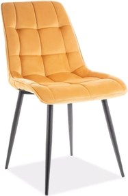 SI Elegantná zamatová stolička kari