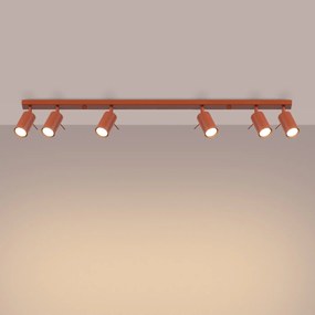 Bodové svietidlo Ring, 6x oranžové kovové tienidlo, (možnosť polohovania)