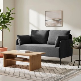 Sedačka Ziden 2-miestna látka - čierna