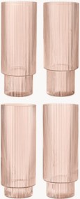 Ručne fúkané poháre na kokteily's reliéfnym vzorom Ripple, 4 ks, 300 ml