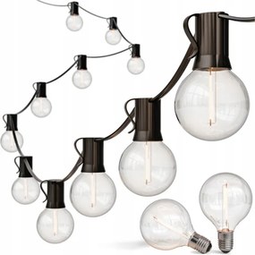 LED vonkajšia dekoratívna reťaz 36xE12/1W/230V 22,35 m IP65 čierna
