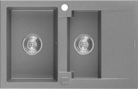 Mexen Gaspar - drez granitový 73,7x47,5cm, 1,5-komorový, šedá, 6507731505-71