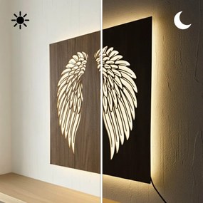 LED drevený obraz – Anjelske krídla | Podsvietená nástenná dekorácia od | SENTOP LED0501