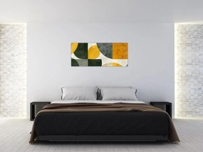 Obraz - Abstrakcia v olivovej farbe (120x50 cm)