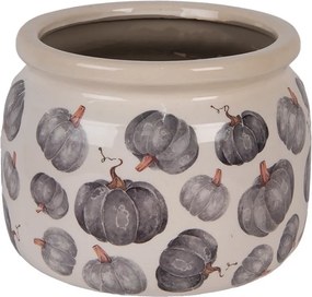 Keramický kvetináč s tekvicami Country Style Pumpkin - Ø 20*15 cm