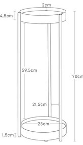 Kovový stojan na kvety (výška 70 cm) Tower – YAMAZAKI