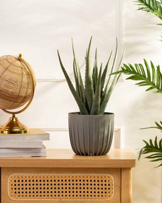 Květináč STRIPPED 17,8x15,6 cm šedý