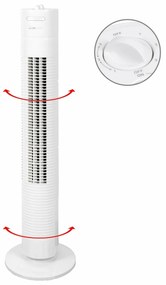 Clatronic TVL 3770 stĺpový ventilátor, biela