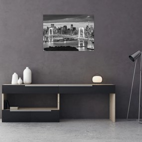 Obraz - Čiernobiele veľkomesto (70x50 cm)