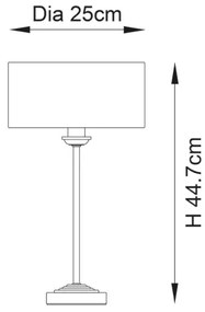 Endon 100646 - Stolná lampa HIGHCLERE 1xE14/7W/230V béžová/matný chróm