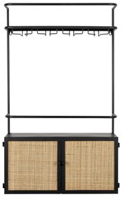 Čierny ratanový regál na víno Guuji - White Label