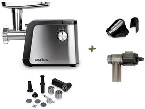 MEGAKOMBO Elektrický mlynček na mäso BestBerg BBM-2500 + nástavce lisu na paradajky a odšťavovače