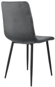 Jedálenská stolička DEXTER zamatová, grafitová