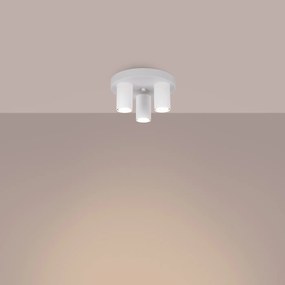 Stropné svietidlo Lagos, 3x biele kovové tienidlo