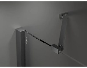 Mexen Velar Duo, posuvné dvere do otvoru 200x200 cm, 8mm číre sklo, grafitová matná, 871-200-000-02-66