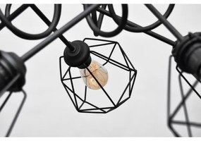 Prisadený luster KARO 5xE27/15W/230V čierna
