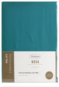 SATÉNOVÉ PRESTIERADLO NOVA 210X220 CM TYRKYSOVÉ