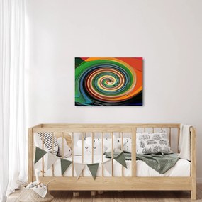 Abstraktný obraz - farebná špirála (70x50 cm)
