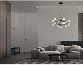 Nova Luce závesné svietidlo Belinda čierny hliník a akryl Led 52W 230V 3200K