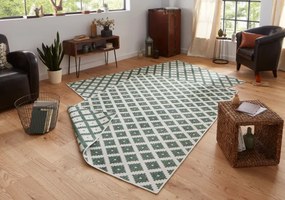 Obojstranný koberec Hanse Home Twin Nizza zelený / krémový