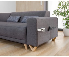 Sivá rozkladacia/s úložným priestorom rohová pohovka (ľavý roh/do L) Classy Sophie – Miuform