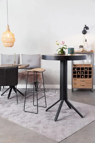 WL-Living Tangle barová a pultová stolička - Čierna, Barová