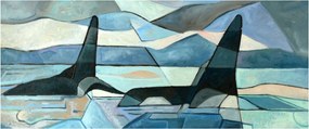 Obraz - Kosatky (120x50 cm)