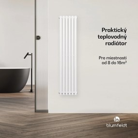 Blumfeldt Radiátor Delgado | moderný dizajn | 25 x 120 cm | 942 W | stredové pripojenie
