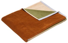 Hnedá froté bavlnená osuška 70x140 cm Block – Hübsch