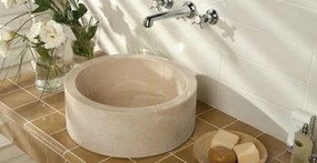 Indera MIRUS 509 Ø40 Cream Umývadlo z prírodného kameňa na dosku