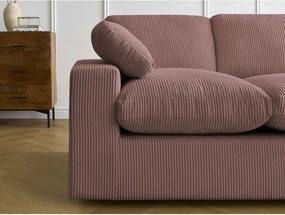 Ružová menčestrová rohová pohovka Belair – Bobochic Paris