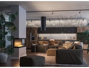 InFire - Vstavaný BIO krb 120x50 cm 5kW čierna