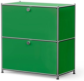 Kovová odkladacia skrinka »CN3« s výklopnými priečinkami, zelená