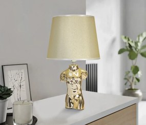 Stolná lampa Glam Man 42,5 cm béžovo-zlatá