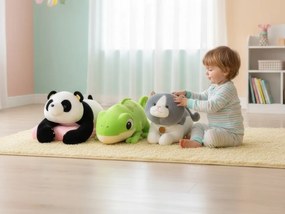 Plyšový CHAMELEON s detskou dekou vo vnútri, zelený