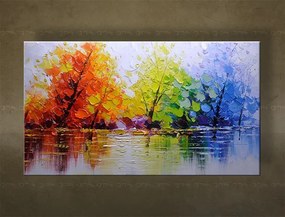 Maľovaný obraz na stenu STROMY