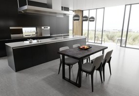 Jedálenský stôl VANE - tmavý betón / 100