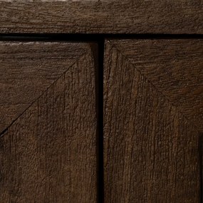 Hnedá vitrína z mangového dreva 180x87x35 cm Ravi – Ixia