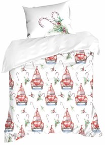 VIANOČNÉ OBLIEČKY Z MIKROVLÁKNA CANDY 200X220 CM, 2KS 70X80 CM VZOROVANÉ