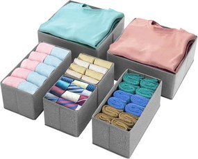 Sada šiestich organizérov BRUCE sivá (6 ks)