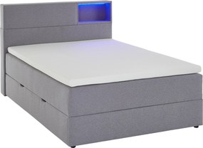 XXXLutz BOXSPRINGOVÁ POSTEĽ, 140/200 cm, svetlosivá Xora - Online Only spálne - 000101026402