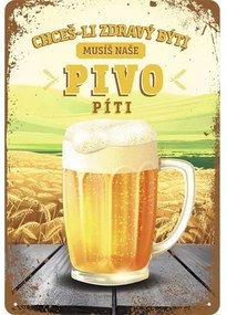 Plechová ceduľa Pivo 20x30cm
