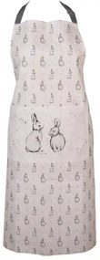 Béžová kuchynská zástera s králikom Bunny Buddies - 70*85 cm